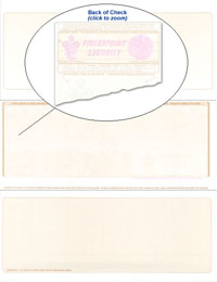 903_464 Blank Laser Middle Check Stock - Brown Fingerprint Security Laser Checks