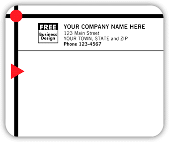 DF12776 Red/Black Modern Design Laser/Inkjet Mailing Label