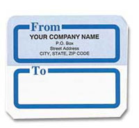 Label 0101 Shipping Label, Blue
