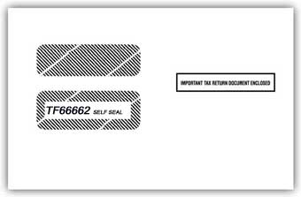 TF66662 W-2 Standard Double Window Self-Seal Tax Form Envelope