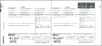 TF9364  W-2 Contiunuous 2-Wide Self-Mailer Tax Forms