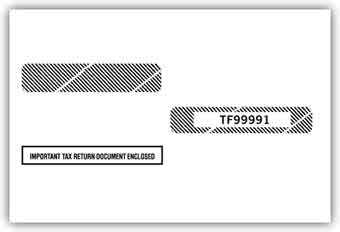 TF99991 W-2  Magnetic Media 4-Up Laser Form Double Window Tax Envelope