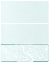 WLSTK3MBTL Blank Laser Bottom Check Stock - Teal Marble Laser Checks