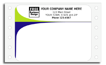 DF12765 Chartreuse & Purple Continuous Mailing Label