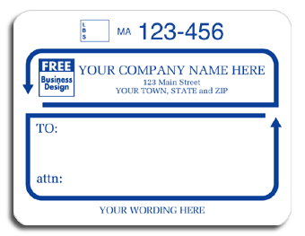 DF1546B Shipping Label with UPS Number - Padded
