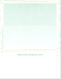 156Z_347 Pressure Seal Mailer Z Fold - Green - 28lb Laser Form Stock