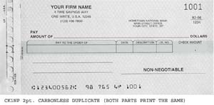 CK1NP DISBURSEMENT ONE-WRITE CHECK