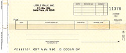 EL501 ONE-WRITE DISBURSEMENT CHECK