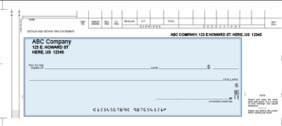EL821 TOP-WRITE PAYROLL CHECK