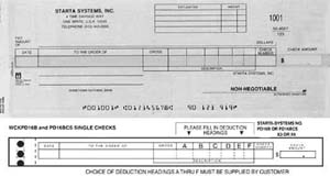 WCKPD16B - COMB DISB-PAYROLL ONE-WRITE CHECK
