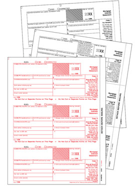 DEL62656  1098 Mortgage Interest Laser Tax Forms Set