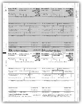 TF5177  1099-R  4-Up Laser Pressure Seal Tax Forms