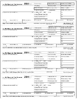 TF5206 W-2 Magnetic Media 4-UP Laser  Tax Form