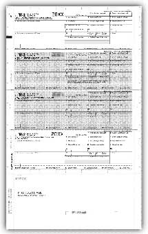 TF5228  W-2  4-Up Laser Horizoltal Pressure Seal Tax Forms