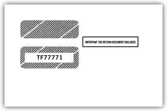 TF77771  1099 Misc/1099R Double Window Tax Form Envelope